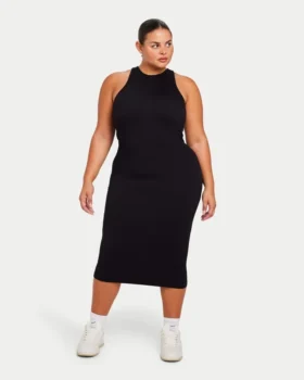 Damen-Midi-Kleid „Base Racer“ – schwarz