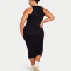 Damen-Midi-Kleid „Base Racer“ – schwarz Damen-Midi-Kleid „Base Racer“ – schwarz