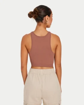 Damen-Racer-Oberteil „Base“ – Acorn Brown
