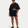 Damen-Resort-Crop-Shirt – schwarz Damen-Resort-Crop-Shirt – schwarz