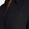 Damen-Resort-Crop-Shirt – schwarz Damen-Resort-Crop-Shirt – schwarz