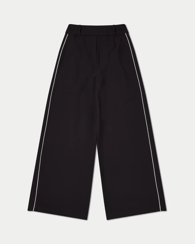 Damen-Studio-Hose mit weitem Bein Damen-Studio-Hose mit weitem Bein