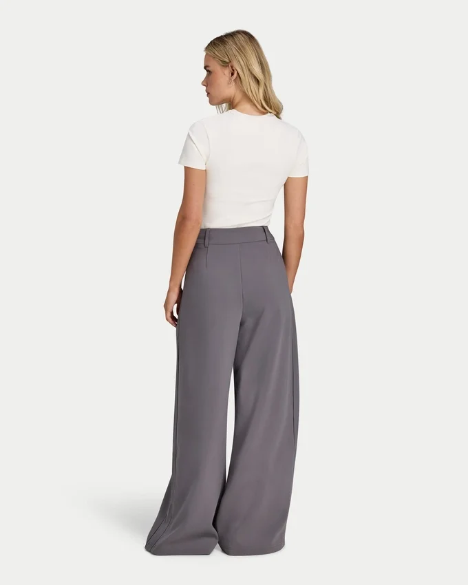 Damen-Studio-Hose mit weitem Bein Damen-Studio-Hose mit weitem Bein