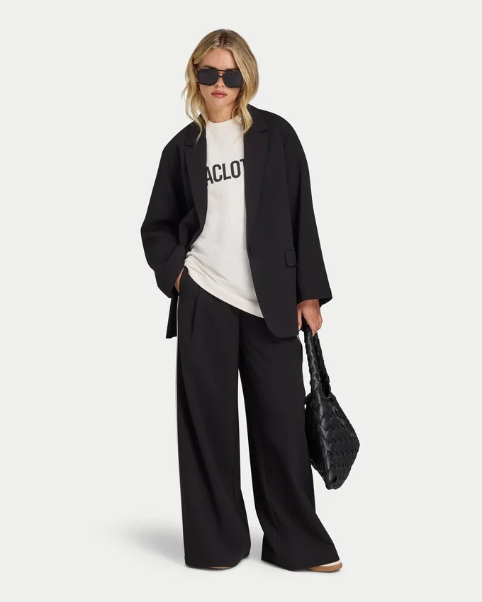 Damen-Studio-Hose mit weitem Bein Damen-Studio-Hose mit weitem Bein