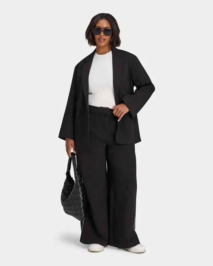 Damen-Studio-Hose mit weitem Bein Damen-Studio-Hose mit weitem Bein