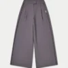 Damen-Studio-Hose mit weitem Bein Damen-Studio-Hose mit weitem Bein