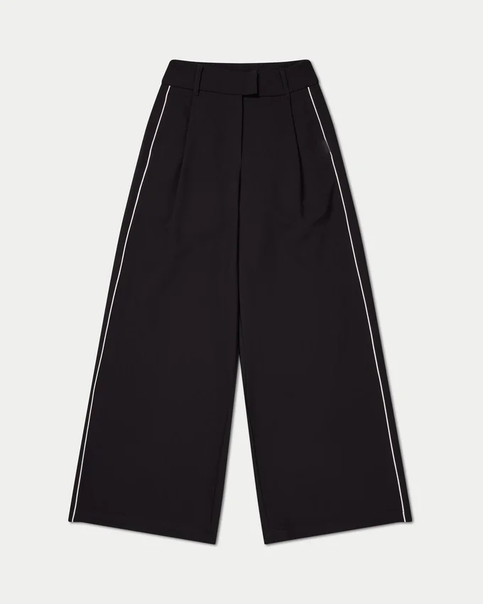 Damen-Studio-Hose mit weitem Bein Damen-Studio-Hose mit weitem Bein