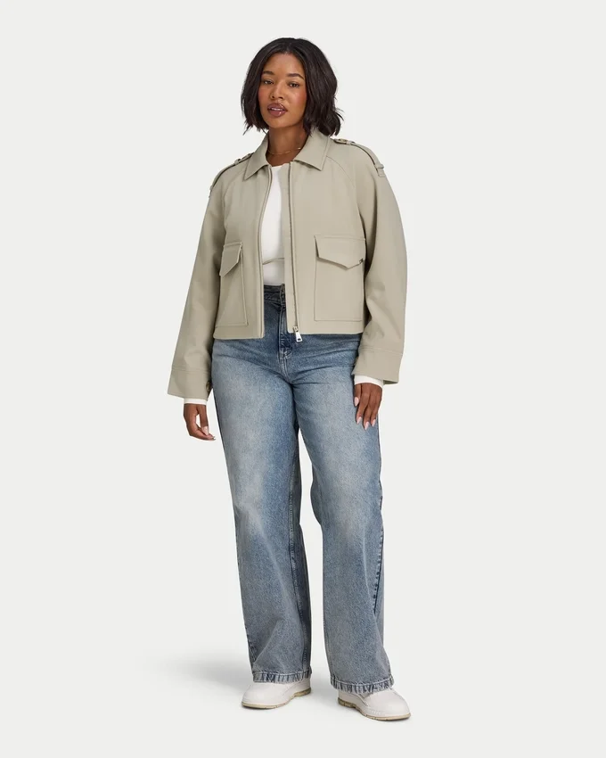 Damen-Studio-Jacke mit Kragen Damen-Studio-Jacke mit Kragen