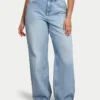 Damenweite Jeans – Hellblau