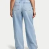 Damenweite Jeans – Hellblau
