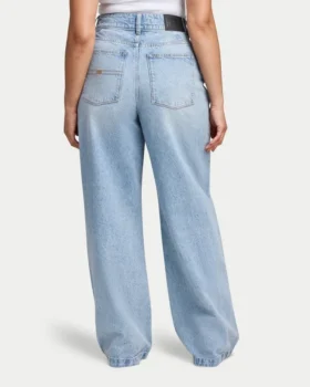 Damenweite Jeans – Hellblau