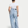 Damenweite Jeans – Hellblau