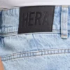 Damenweite Jeans – Hellblau