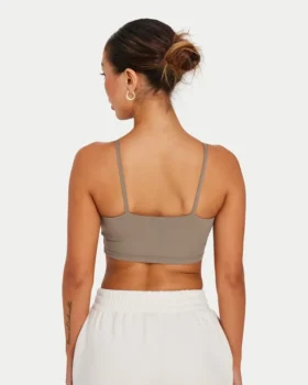 Essential Crop-Top für Damen – Marsh Grey