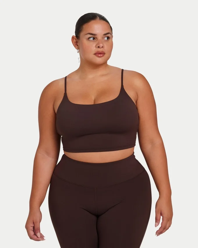 Essential Crop-Top für Damen – schieferbraun Essential Crop-Top für Damen – schieferbraun
