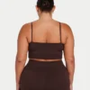 Essential Crop-Top für Damen – schieferbraun Essential Crop-Top für Damen – schieferbraun