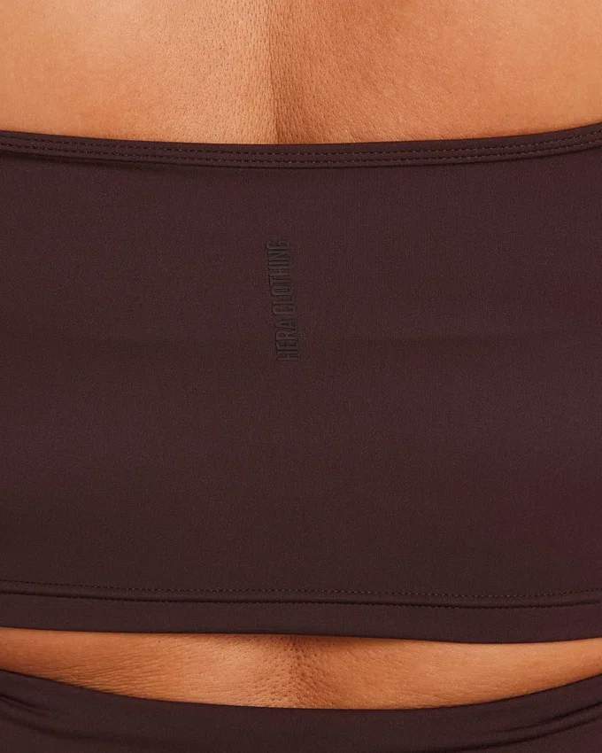 Essential Crop-Top für Damen – schieferbraun Essential Crop-Top für Damen – schieferbraun