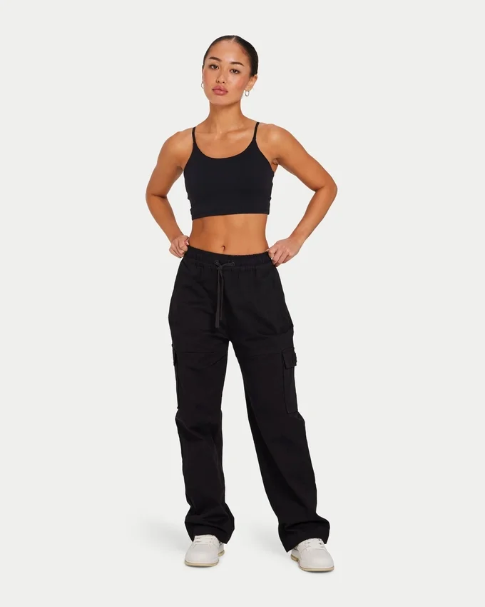 Essential Crop-Top für Damen – schwarz Essential Crop-Top für Damen – schwarz