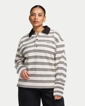 Gestreiftes Rugby-Poloshirt für Damen