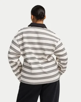 Gestreiftes Rugby-Poloshirt für Damen