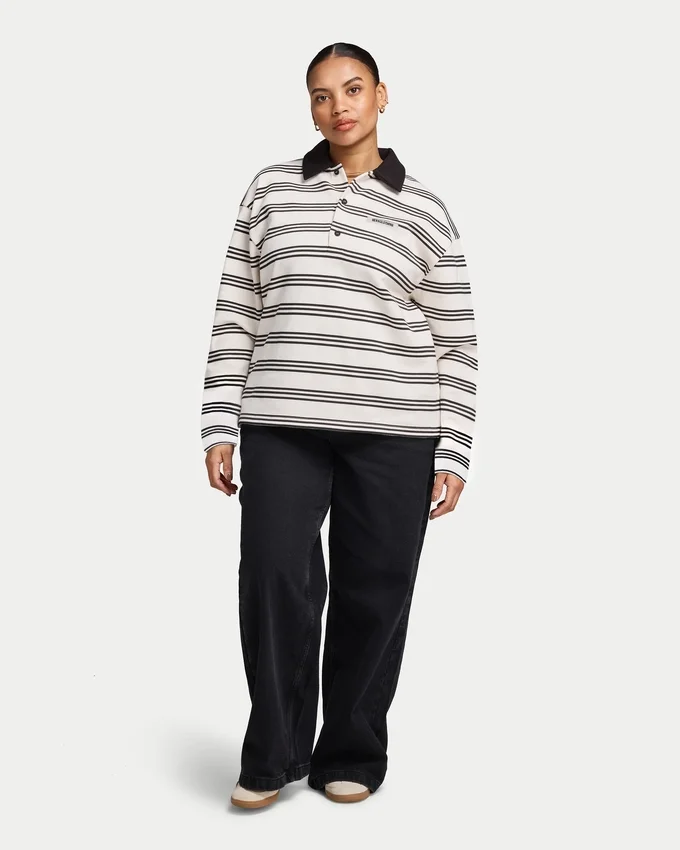 Gestreiftes Rugby-Poloshirt für Damen Gestreiftes Rugby-Poloshirt für Damen