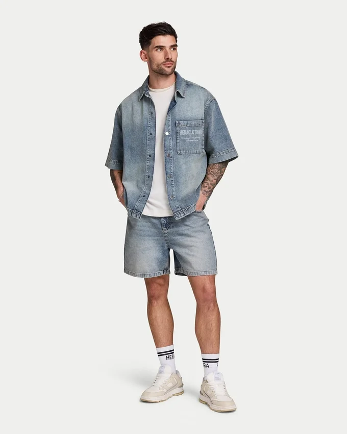 Herren-Denim-Hemd Herren-Denim-Hemd