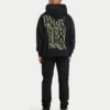 Herren-Graffiti-Hoodie in Oversize-Passform – schwarz Herren-Graffiti-Hoodie in Oversize-Passform – schwarz