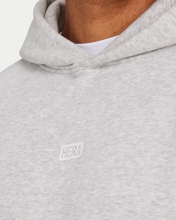 Herren-Hoodie „Collective“ in Oversize-Passform – grau meliert Herren-Hoodie „Collective“ in Oversize-Passform – grau meliert