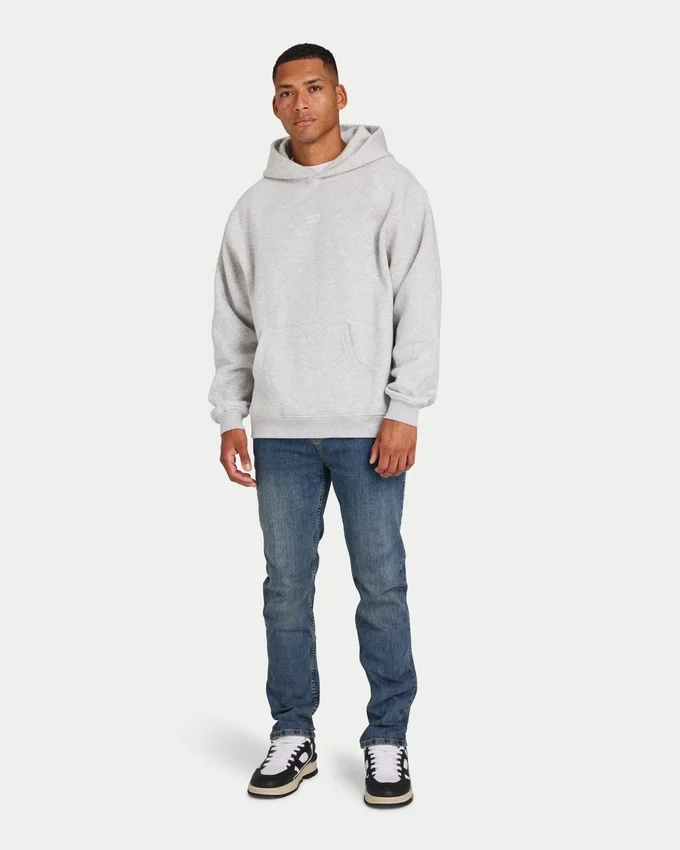 Herren-Hoodie „Collective“ in Oversize-Passform – grau meliert Herren-Hoodie „Collective“ in Oversize-Passform – grau meliert