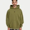 Herren-Hoodie „Collective“ in Oversize-Passform – olivgrün Herren-Hoodie „Collective“ in Oversize-Passform – olivgrün