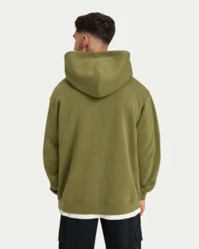 Herren-Hoodie „Collective“ in Oversize-Passform – olivgrün