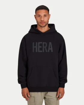 Herren-Label-Hoodie – schwarz