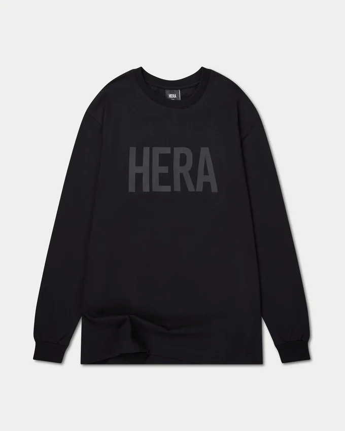 Herren-Label-Langarm-T-Shirt – schwarz Herren-Label-Langarm-T-Shirt – schwarz