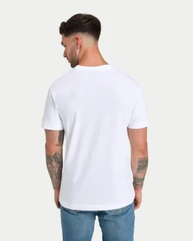 Herren-Label-T-Shirt in Regular-Fit – Weiß
