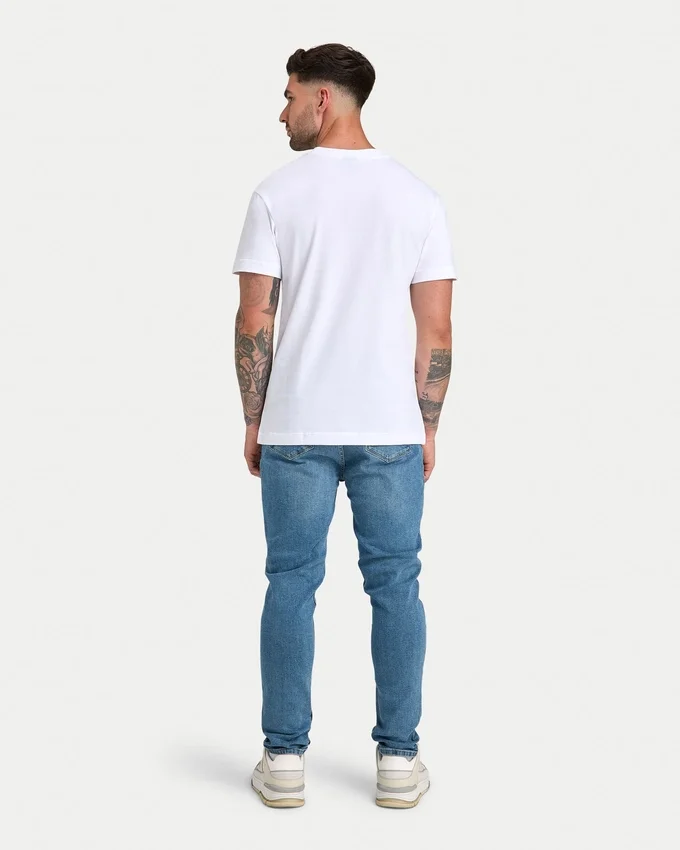 Herren-Label-T-Shirt in Regular-Fit – Weiß Herren-Label-T-Shirt in Regular-Fit – Weiß