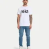 Herren-Label-T-Shirt in Regular-Fit – Weiß Herren-Label-T-Shirt in Regular-Fit – Weiß