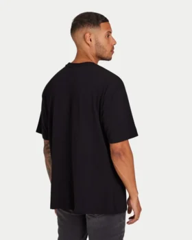 Herren-Label-T-Shirt – schwarz
