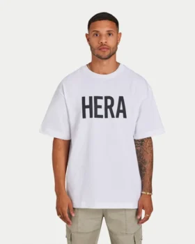 Herren-Label-T-Shirt – Weiß