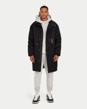 Herren-Layer-Parka – schwarz