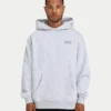 Herren-Oversize-Hoodie „Staple“ – grau meliert