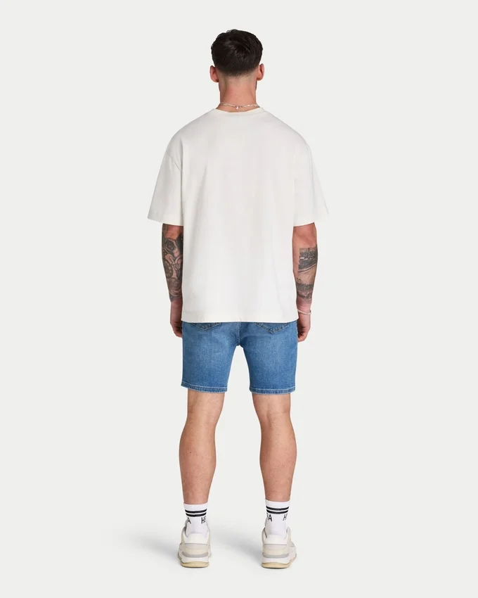 Herren-Shorts in Slim-Fit – Mittelblau Herren-Shorts in Slim-Fit – Mittelblau