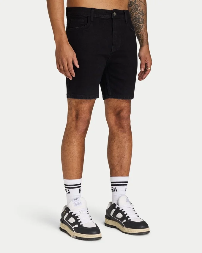 Herren-Shorts in Slim-Fit – schwarz Herren-Shorts in Slim-Fit – schwarz