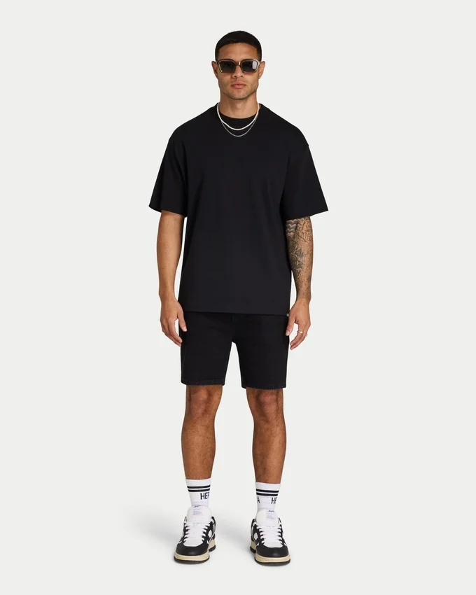 Herren-Shorts in Slim-Fit – schwarz Herren-Shorts in Slim-Fit – schwarz