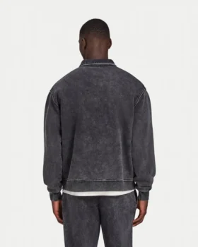 Herren-Signature-Sweatshirt im charakteristischen Oversize-Schnitt mit ¼-Reißverschluss und Washed-Optik