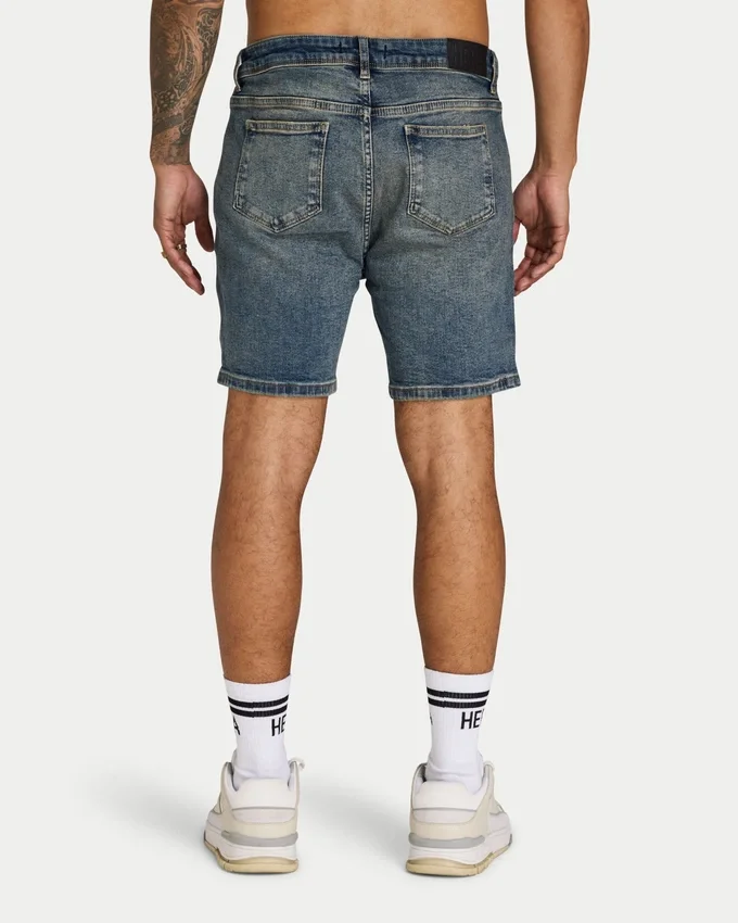 Herren-Slim-Fit-Shorts – Blue Sand Herren-Slim-Fit-Shorts – Blue Sand
