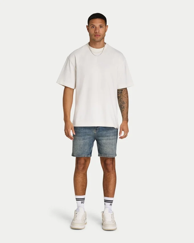 Herren-Slim-Fit-Shorts – Blue Sand Herren-Slim-Fit-Shorts – Blue Sand