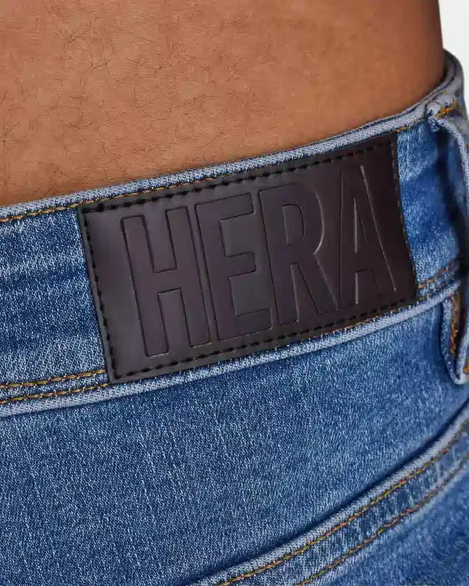 Herren-Spray-On-Jeans mit Rissen – Mittelblau Herren-Spray-On-Jeans mit Rissen – Mittelblau