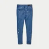 Herren-Spray-On-Jeans mit Rissen – Mittelblau Herren-Spray-On-Jeans mit Rissen – Mittelblau