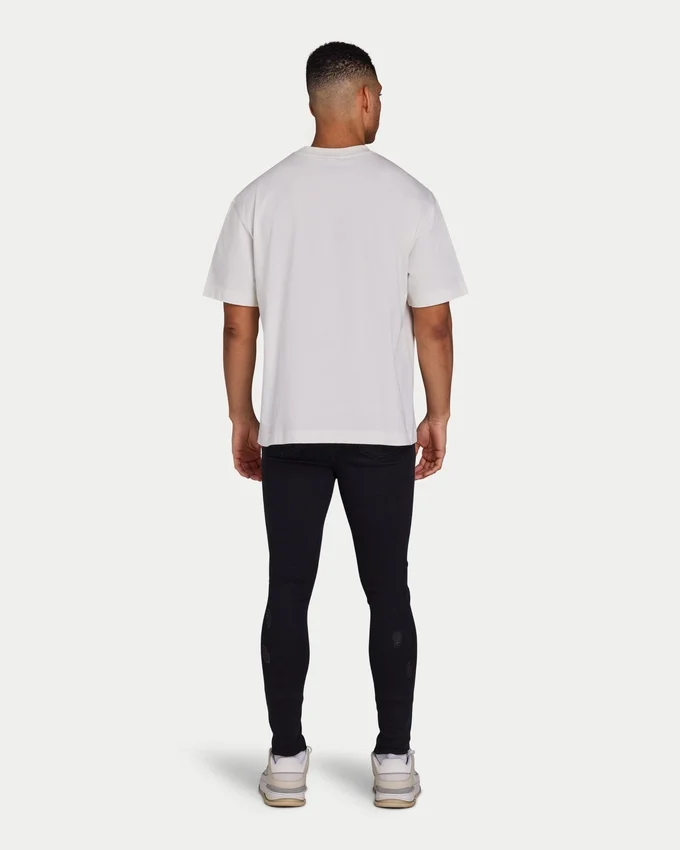 Herren-Spray-On-Jeans mit Rissen – schwarz Herren-Spray-On-Jeans mit Rissen – schwarz