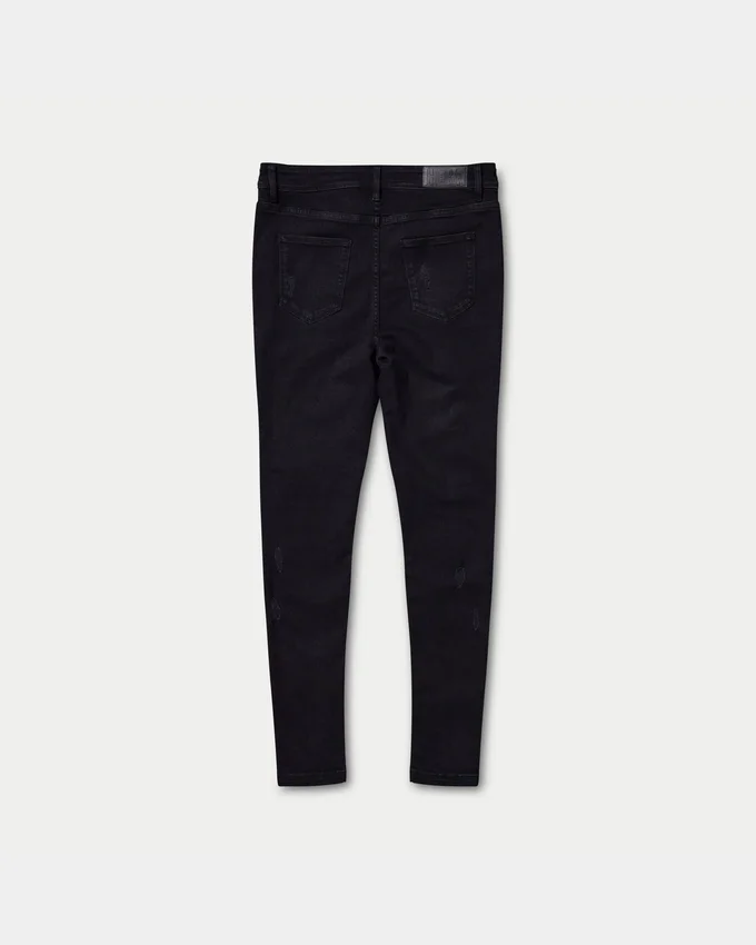 Herren-Spray-On-Jeans mit Rissen – schwarz Herren-Spray-On-Jeans mit Rissen – schwarz